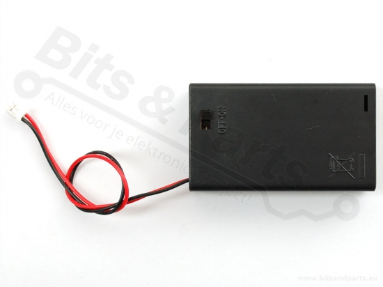 Battery holder AAA Penlite x 3 with switch/lid - JST conn.
